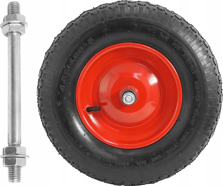 KOŁO KÓŁKO TACZKI TACZEK WÓZKA 400-8 6PR POMPOWANE Z OSIĄ OPONA MOCNE