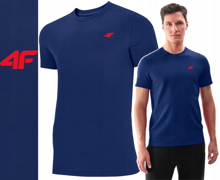 KOSZULKA MĘSKA 4F T-SHIRT BAWEŁNIANY PODKOSZULEK SPORTOWY CO DZIEŃ