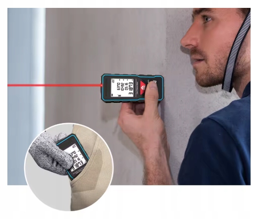 DALMIERZ LASEROWY POZIOMICA MIERNIK ODLEGŁOŚCI CYFROWY KĄTOMIERZ