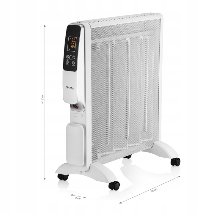 GRZEJNIK ELEKTRYCZNY NA PODCZERWIEŃ TERMOSTAT TIMER PILOT Biały 2000W