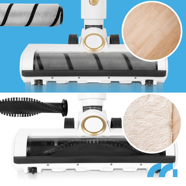 ODKURZACZ BEZPRZEWODOWY PIONOWY BEZWORKOWY ELEKTROSZCZOTKA LED 3W1