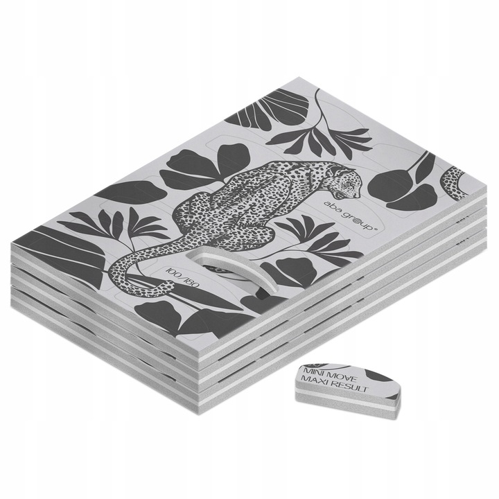 Mini Polerki do Paznokci Półksiężyc Lampart 100/180 Aba Group 48 sztuk