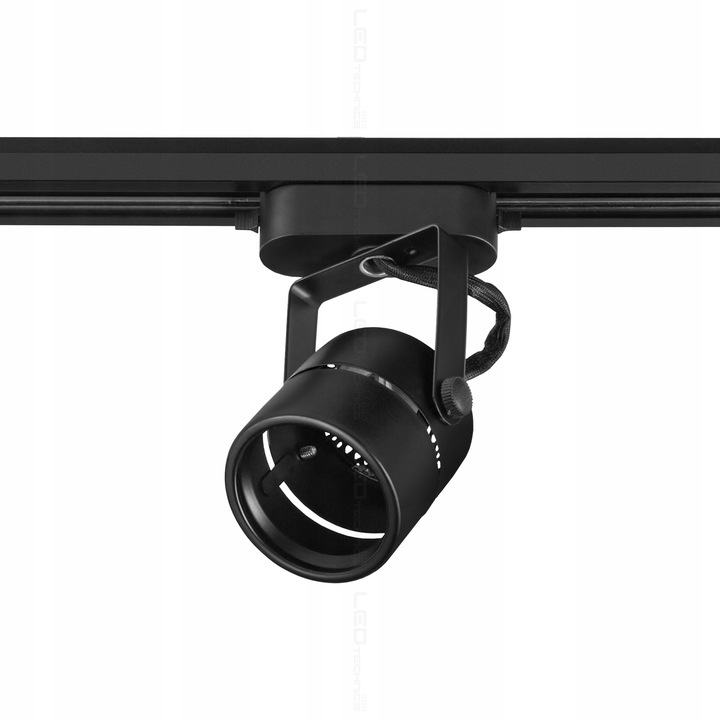 Zestaw 4x SPOT REFLEKTOR RUCHOMY CZARNY NA GU10 + SZYNOPRZEWÓD Szyna