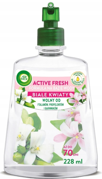 Air Wick Active Fresh Odświeżacz Powietrza WKŁAD Białe Kwiaty ZAPAS 228 ml