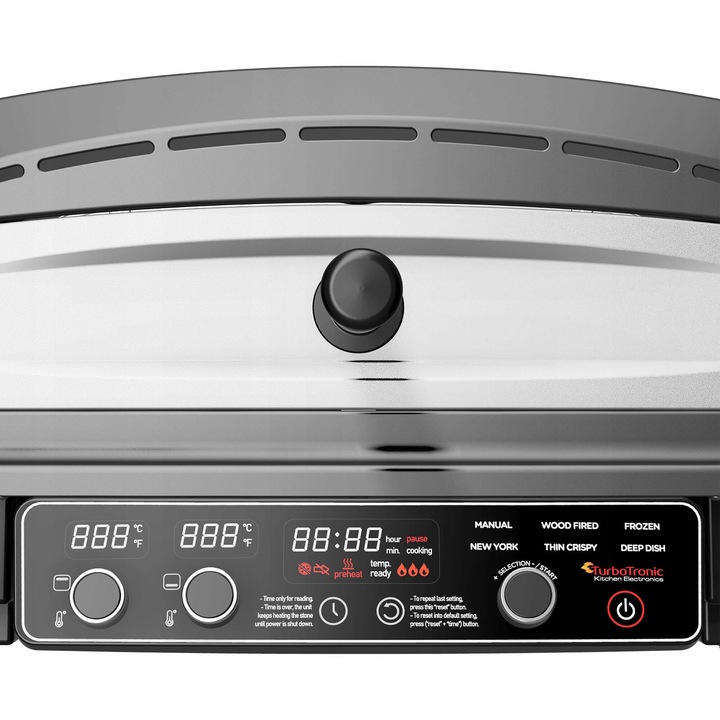 PIEC DO PIZZY ⌀37 MINI PIEKARNIK 450°C PIZZA 2200W ELEKTRONICZNE