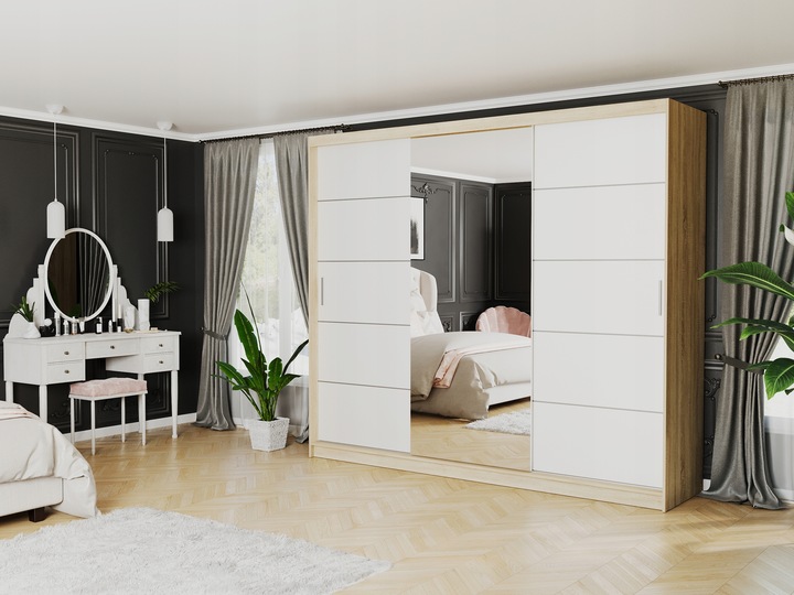 Szafa przesuwna Norvio I 250 cm z lustrem