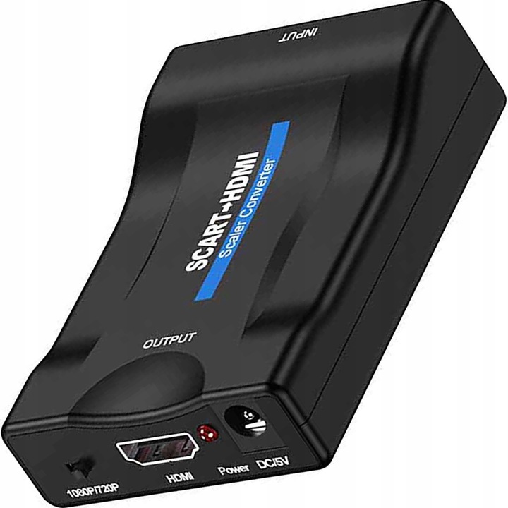 ADAPTER KONWERTER SCART DO HDMI PRZEJŚCIÓWKA SYGNALU EUROZŁĄCZE AV