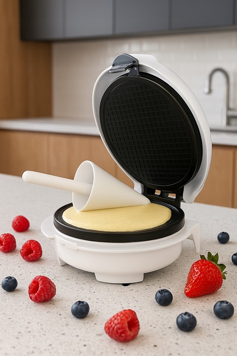 Wypiekacz do wafli rurek rożków miseczek nieprzywierające płyty mocny