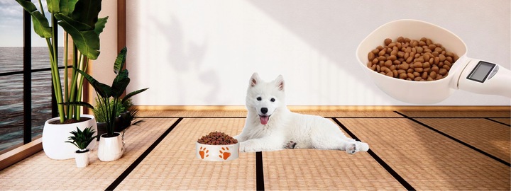 ŁYŻKA Z MIARKĄ WAGĄ łopatka do karmy dla psa kota z wyświetlaczem LCD 800g