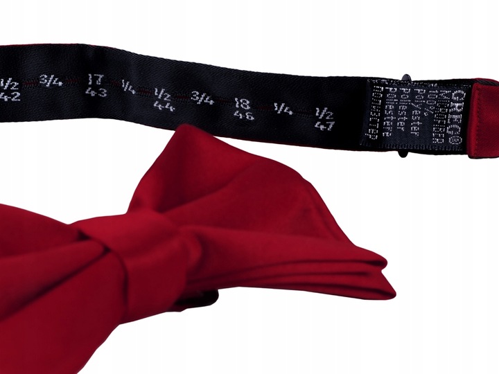 MUCHA ŻAKARDOWA + PUDEŁKO Mucha Męska do Koszuli Bordowa MIKROFIBRA mz47