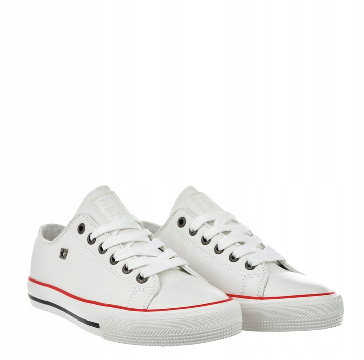 Buty Big Star OO274873 Damskie Białe Skórzane Klasyczne Sneakersy Trampki