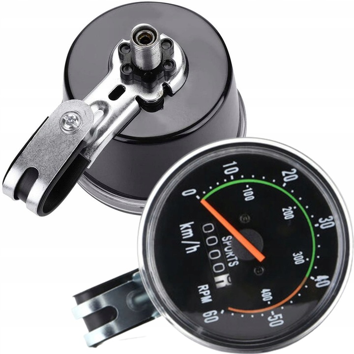 LICZNIK ROWEROWY RETRO BEZBATERYJNY WODOODPORNY XL