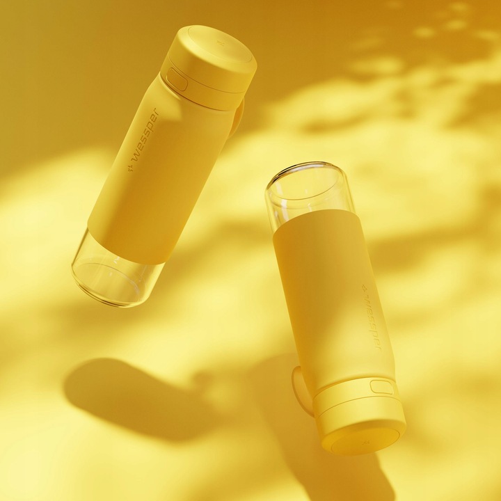 Butelka filtrująca szklana bidon na wodę z filtrem WESSPER B2 ACTITEX