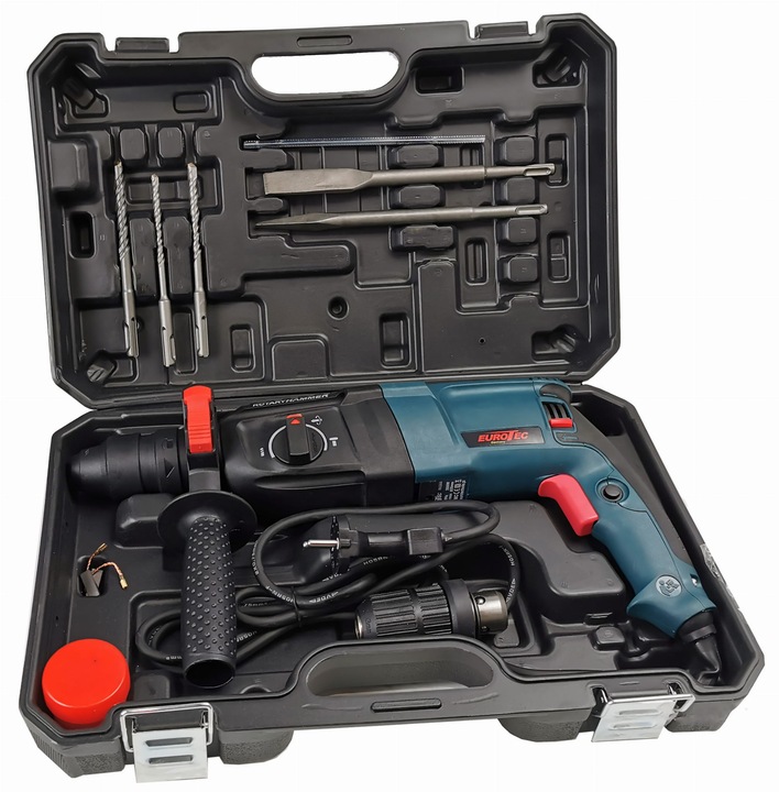 MŁOTOWIERTARKA WIERTARKA MŁOT UDAROWY 2600W SDS+ ZESTAW + WALIZKA MOCNA