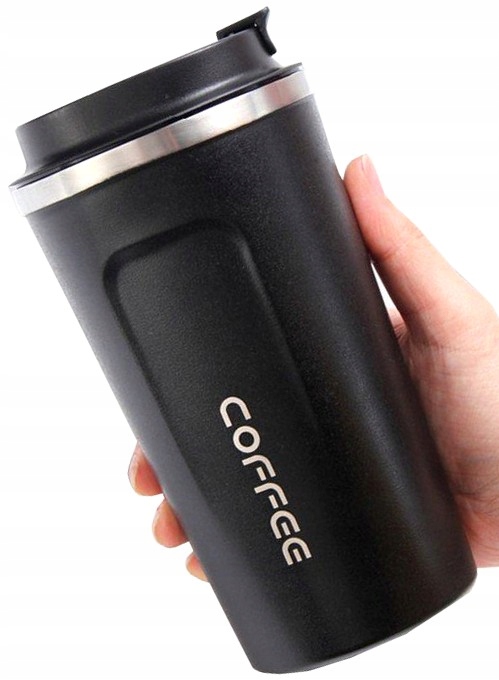 Kubek termiczny COFFEE herbatę Stal Czarny termos kawę szczelny 510ML