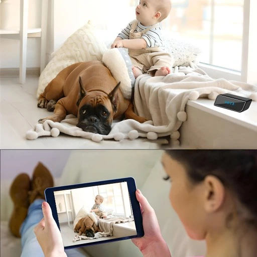 ZEGAR Z UKRYTA MINI KAMERA SZPIEGOWSKA WiFi BUDZIK