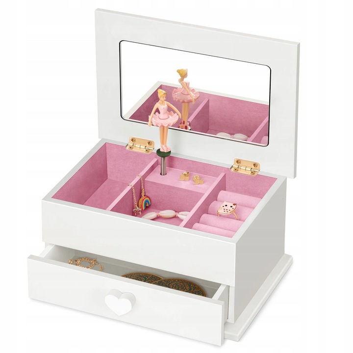 Pamiątka Komunii Świętej Prezent Komunia Szkatułka Pozytywka z Szufladką