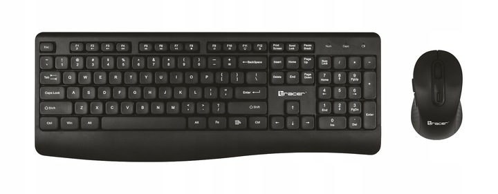 KLAWIATURA I MYSZ BEZPRZEWODOWA ZESTAW CZARNY USB 1600 DPI REGULOWANE NÓŻKI