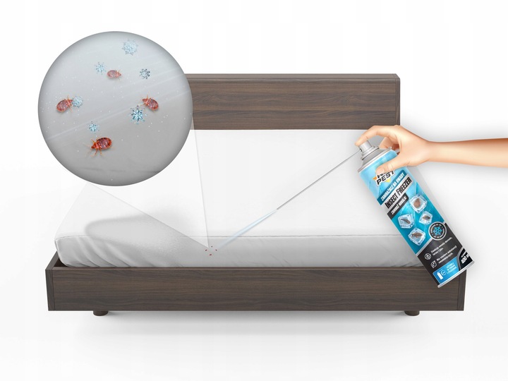 ŚRODEK PREPARAT NA PLUSKWY JAJA PLUSKIEW WSZY RYBIKI ZAMRAŻACZ NO PEST