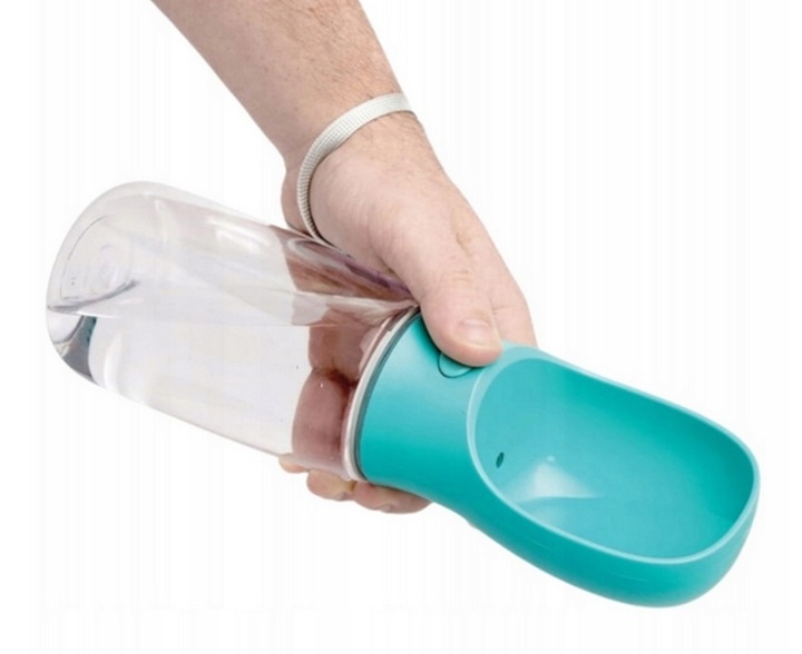 BUTELKA NA WODĘ DLA PSA BIDON POIDŁO MISKA 0,35L PRZENOŚNA SPACER TURYSTYCZ