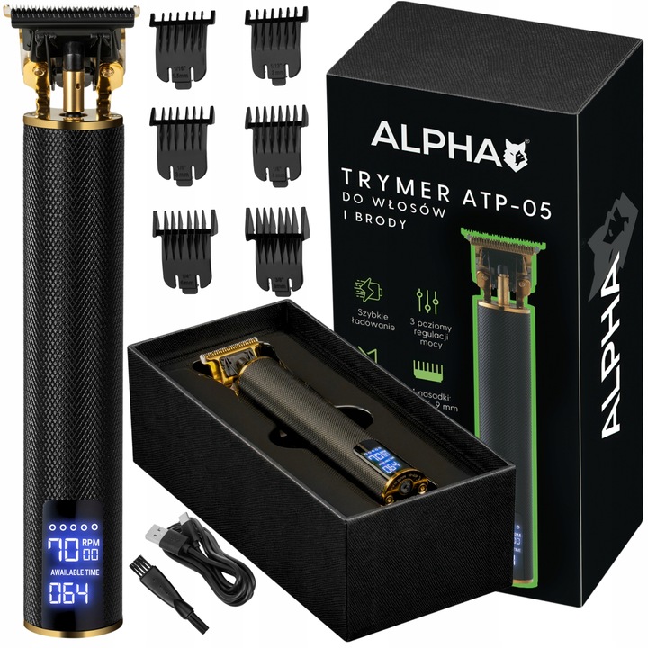 Trymer do Brody Alpha - Maszynka do Strzyżenia i Golenia Włosów i