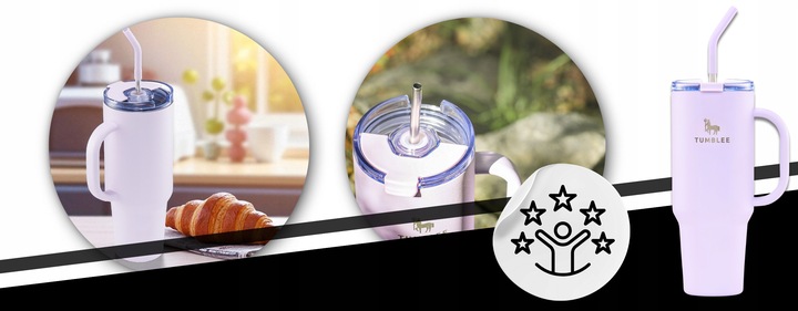 Duży Kubek Termiczny do Auta Ze Słomką Ustnikiem Nieprzeciekający 1200ml