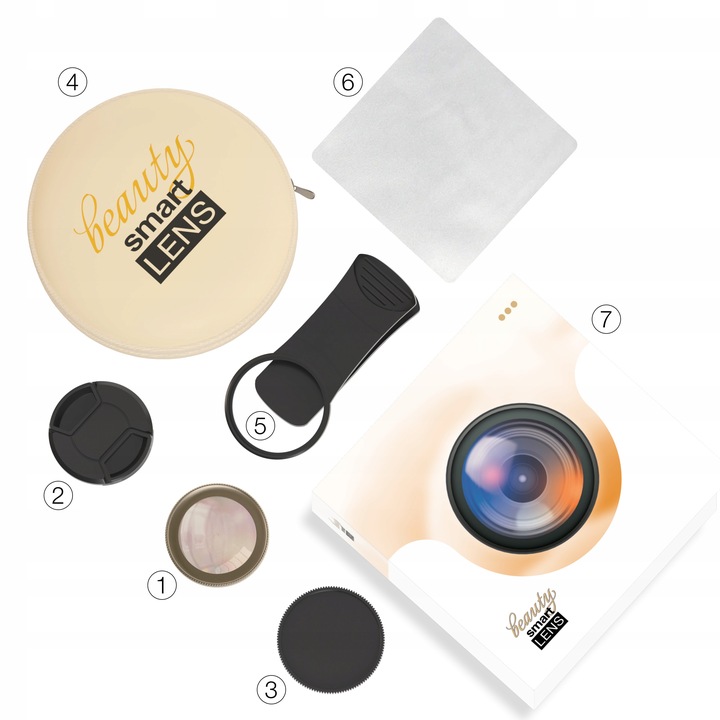 Obiektyw soczewka nakładka makro na klipsie z klamrą do telefonu