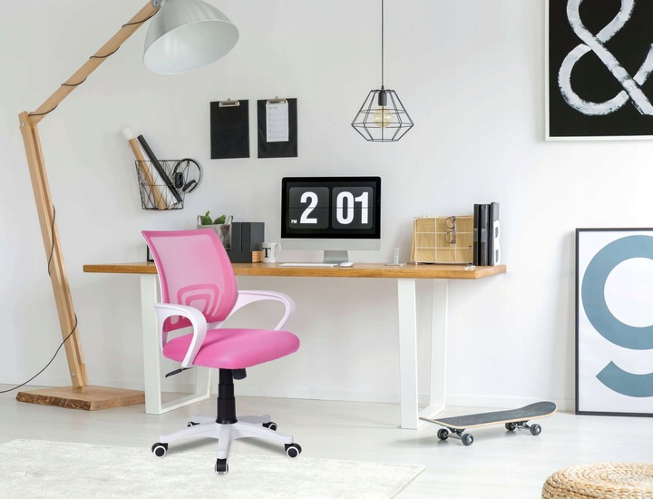 FOTEL OBROTOWY BIUROWY KRZESŁO DO BIURKA DLA DZIECI DZIECKA DZIEWCZYNKI