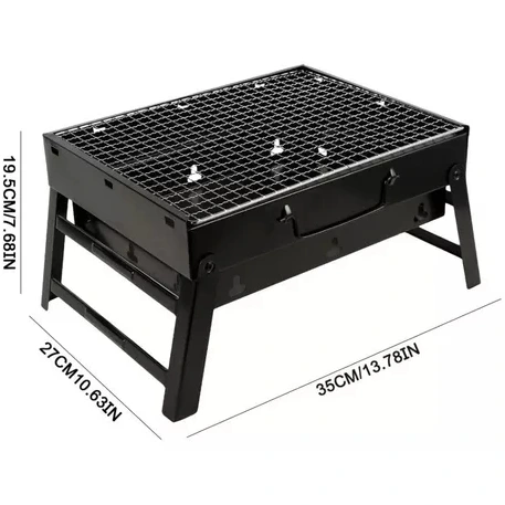 GRILL TURYSTYCZNY WĘGLOWY SKŁADANY PRZENOŚNY KEMPINGOWY WALIZKA BBQ
