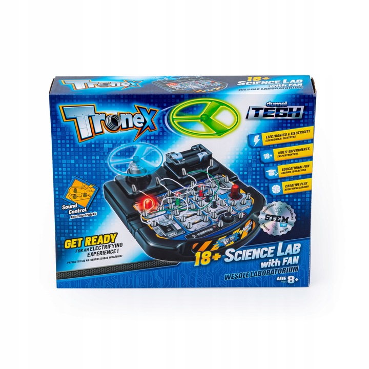 WESOŁE LABORATORIUM ZESTAW EDUKACYJNY ELEKTRYCZNY 8+ TRONEX DUMEL TECH