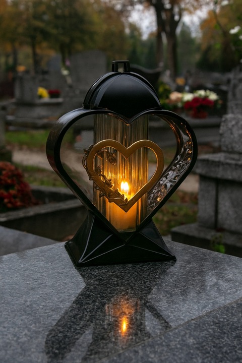 Znicz na Wszystkich Świętych na Grób Cmentarz Duży Lampion