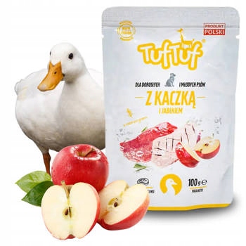 Mokra karma dla psa 65% mięsa saszetki 40 x 100g, zestaw Tuf Tuf mix smaków