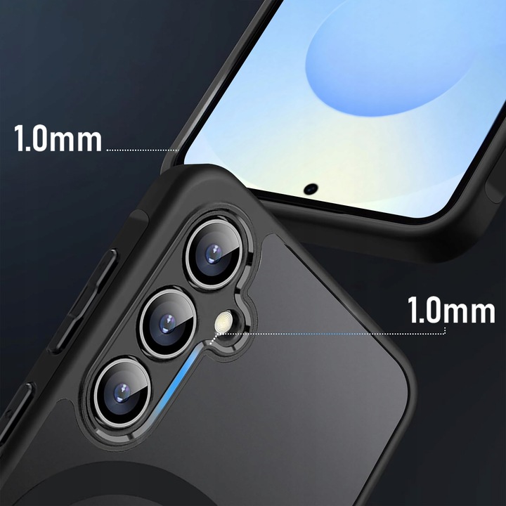 Etui do Samsung S25 do MagSafe MATT CASE WZMACNIANE Szkło 5D PREMIUM