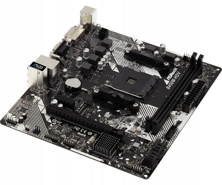 Płyta główna ASRock B450M Micro ATX Socket AM4 pod AMD Ryzen USB3 M.2 NVMe