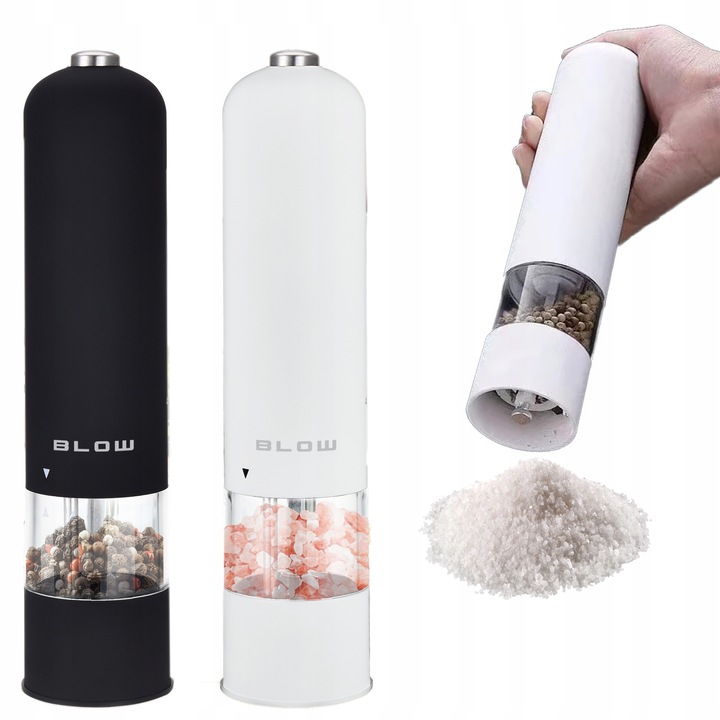 ELEKTRYCZNY MŁYNEK DO SOLI I PIEPRZU PRZYPRAW REGULACJA MIELENIA ZESTAW 2x