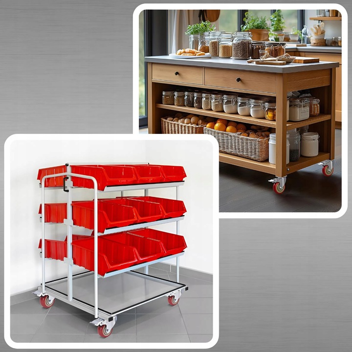 KÓŁKA OBROTOWE 75mm 200kg Z HAMULCEM GUMOWE ZESTAW JEZDNY WÓZKA 4 SZT