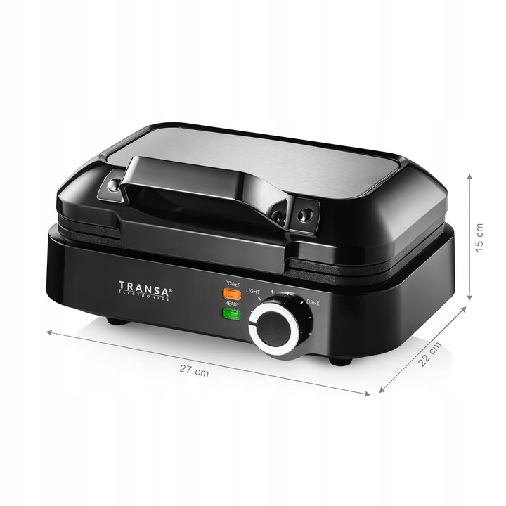 GOFROWNICA NA 2 DUŻE GOFRY REGULACJA TEMPERATURY i STOPNIA WYPIEKANIA