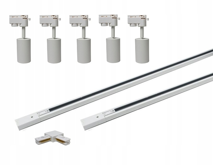 Zestaw Szynoprzewód 2m + 1m + łącznik + 5x GU10