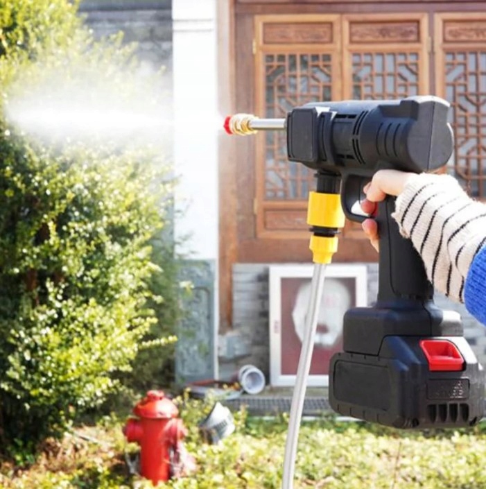 MYJKA CIŚNIENIOWA AKUMULATOROWA GOTOWY ZESTAW DO MYCIA + 2 X