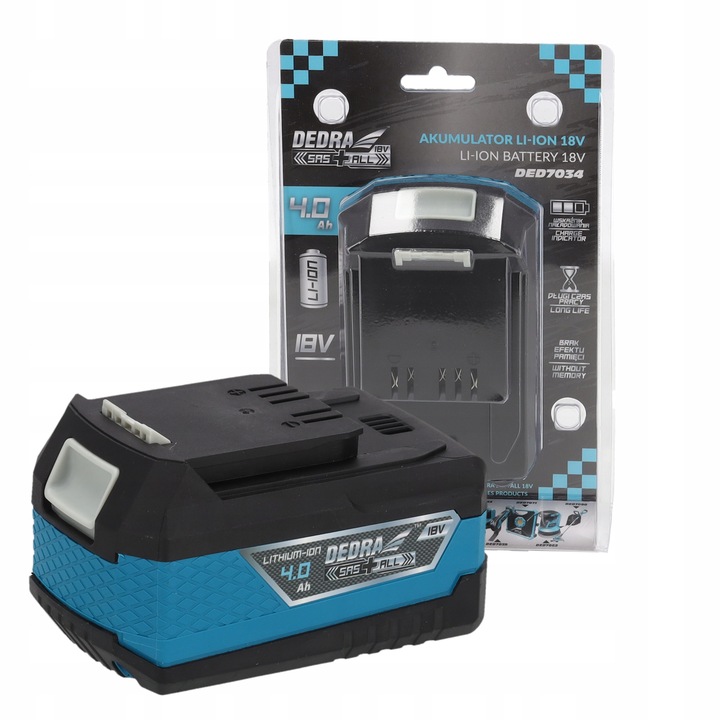 AKUMULATOR Bateria DEDRA SAS+ALL 18V pojemność 4Ah Li-Ion trzy diody