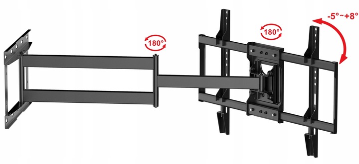 85cm Długi Uchwyt do Telewizora 32 40 43 48 49 50 55 58 cali Wieszak TV