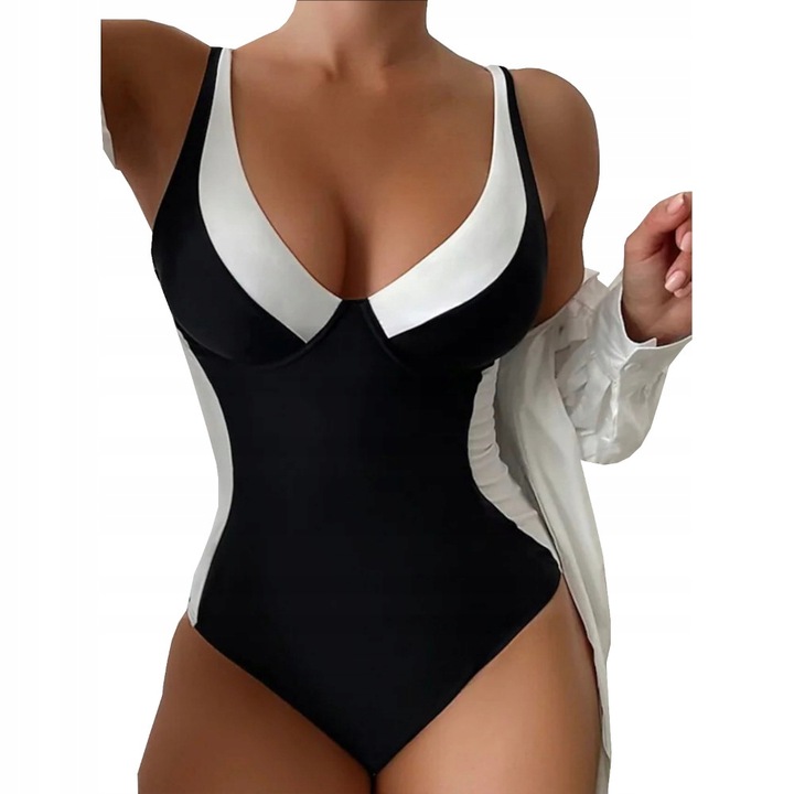 WYSZCZUPLAJĄCY STRÓJ KĄPIELOWY JEDNOCZĘŚCIOWY KOSTIUM DAMSKI PUSH UP L 40