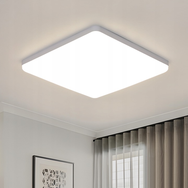 LAMPA ŁAZIENKOWA SUFITOWA LAMPA PLAFON LED BIAŁY NOWOCZESNA 4500K IP40