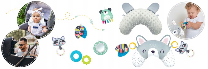 MATA EDUKACYJNA DLA NIEMOWLĄT INTERAKTYWNA RICOKIDS DUŻA SZARA + GRATIS