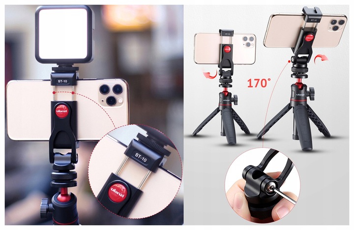 Uchwyt Statywowy ULANZI ST-10 adapter 1/4 cala do Telefonu Smartfona