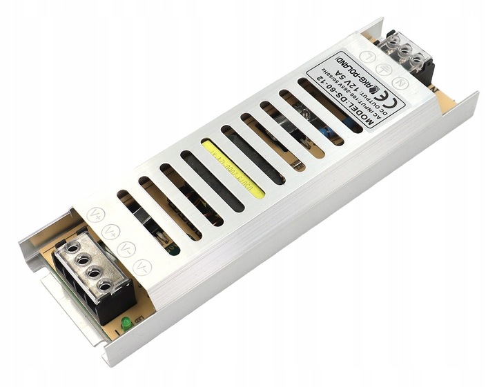 ZASILACZ 12V LED 60W 5A Slim Montażowy Modułowy Do Taśmy MONO RGB