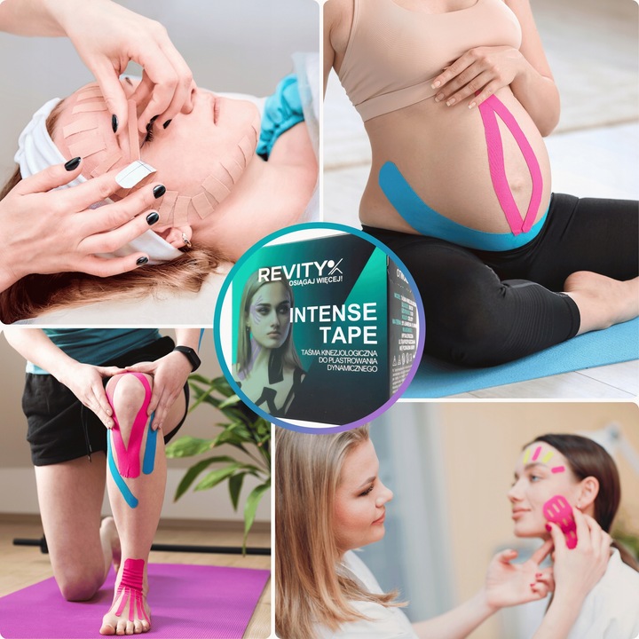 TAŚMA DO BIUSTU TAPINGU TWARZY 5m KINEZJOLOGICZNA KINESIO LIFT TAPE TEJPY