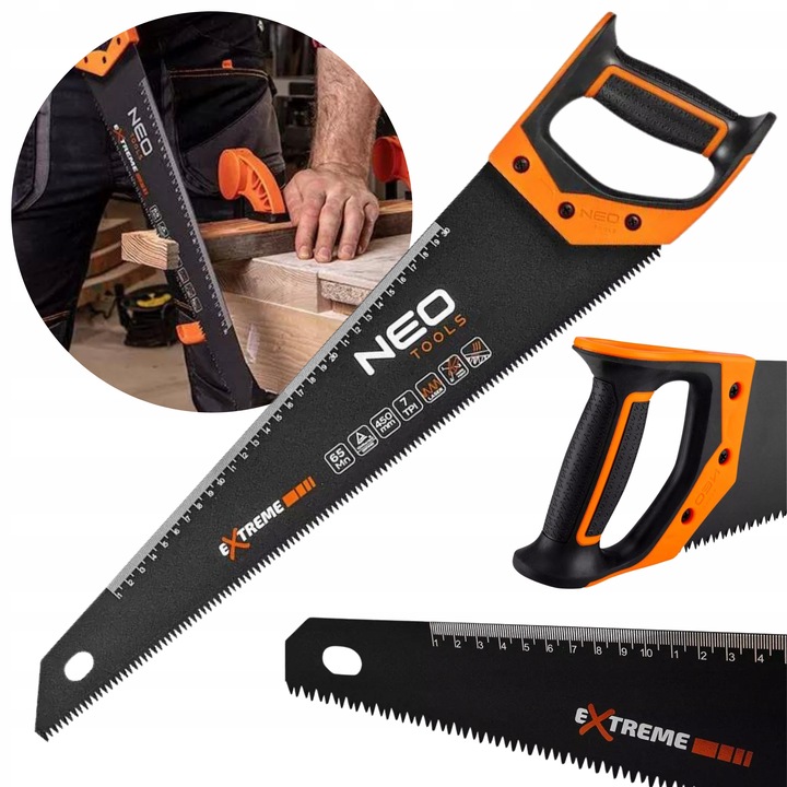 NEO Piła Ręczna do Drewna 450 mm Hartowana Indukcyjnie Płatnica do