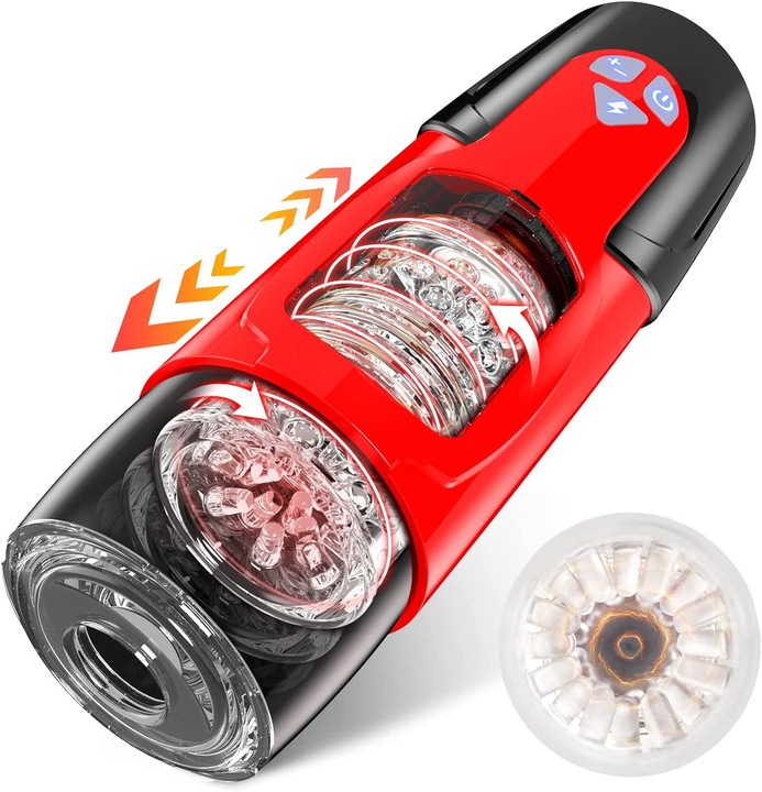 AUTOMATYCZNY MASTURBATOR MĘSKI SSĄCO ROTUJĄCY DLA MĘŻCZYZN POSUWISTY