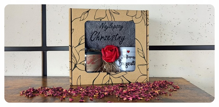 PODZIĘKOWANIE Dla Ojca Chrzestnego PIERWSZA KOMUNIA - Ręcznik Kubek